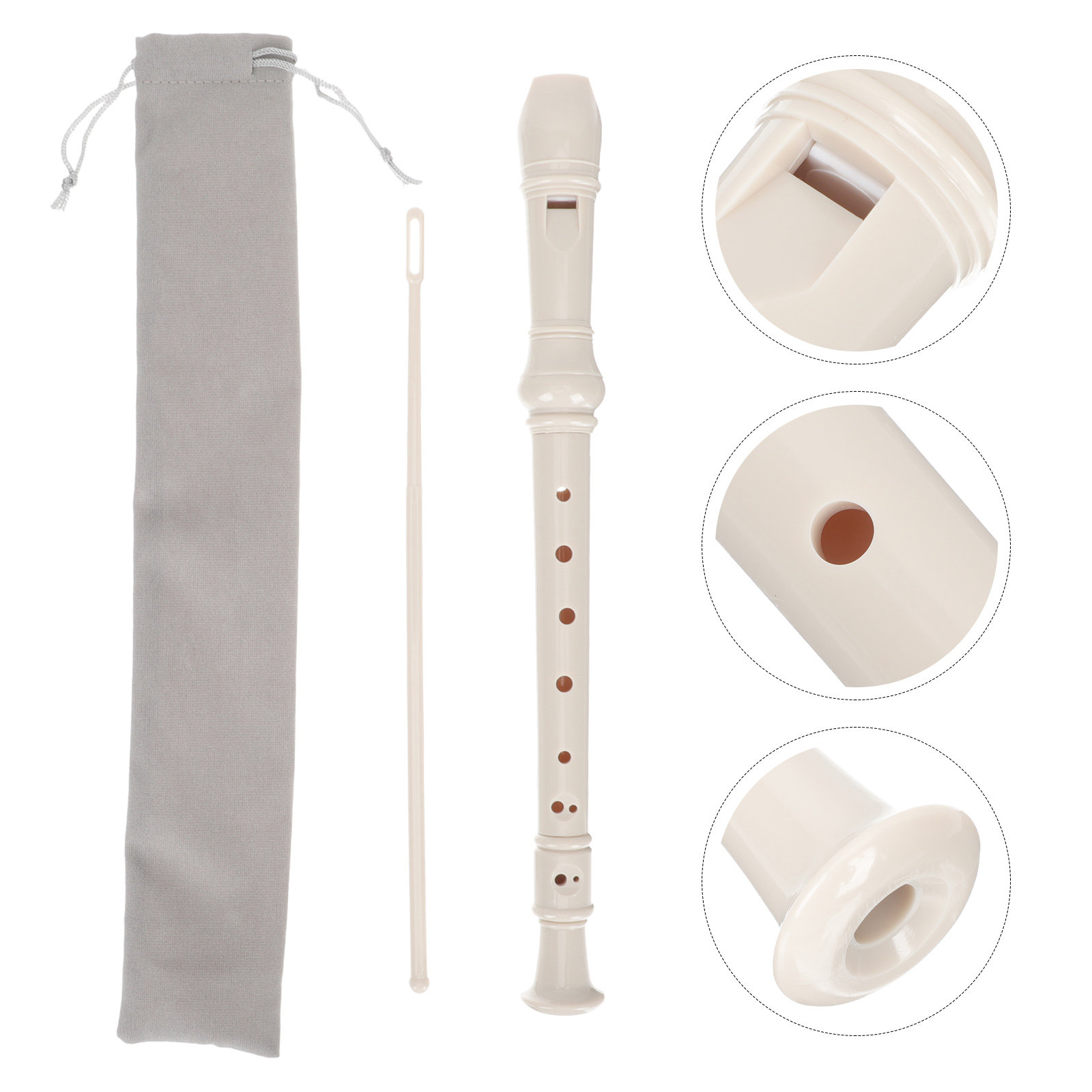 Soprano Recorder Plastic - 1Set 8-Hole Soprano Recorder Plastic Clarinet