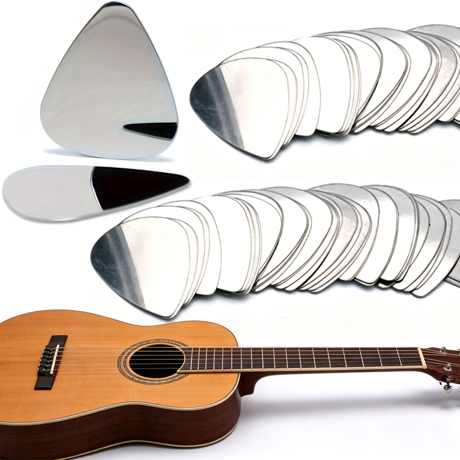 Musical Instrument Fagot - 6/12/20pcs Stainless Steel Guitar Picks String