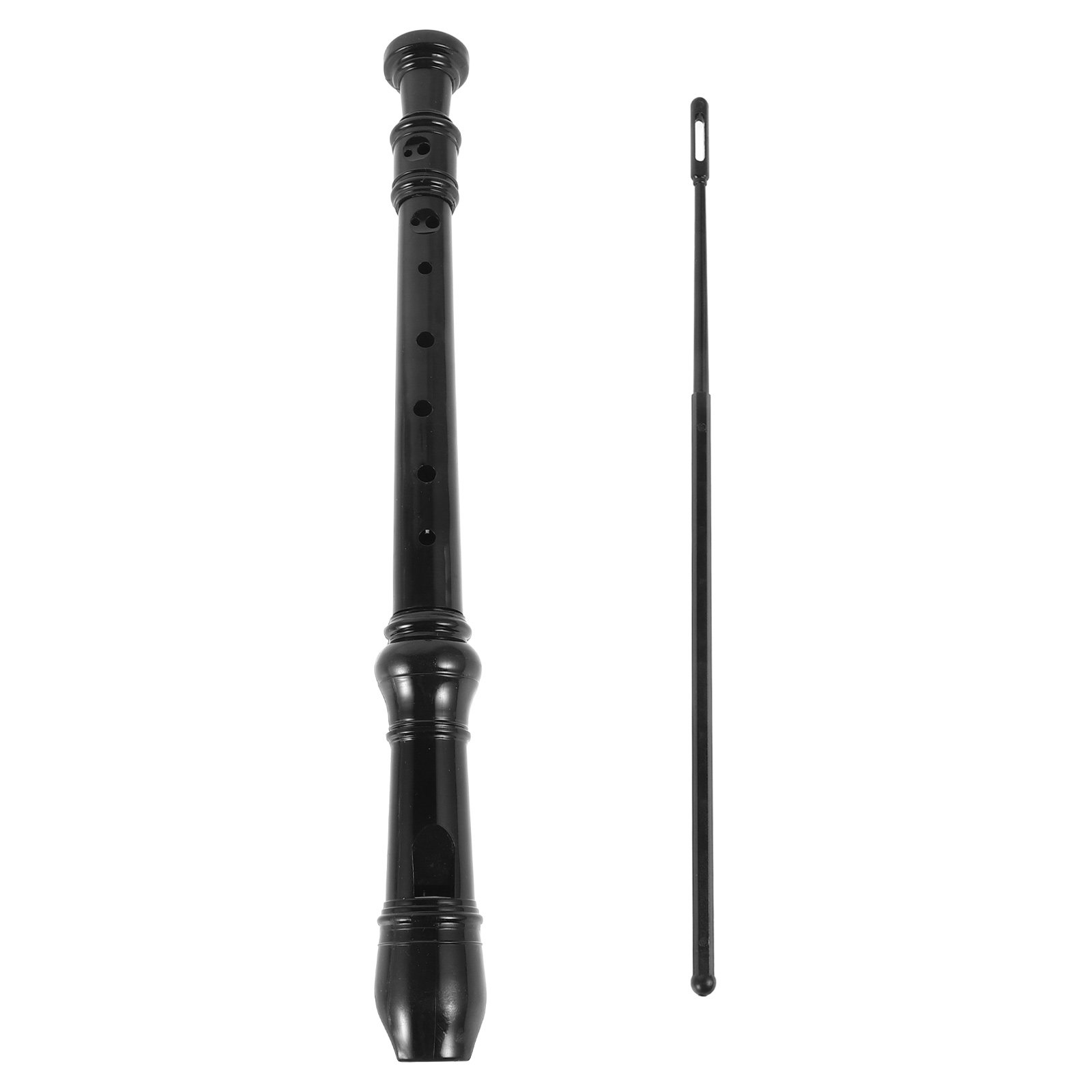 Soprano Recorder Plastic - Black Transparent 8 Hole Soprano Recorder