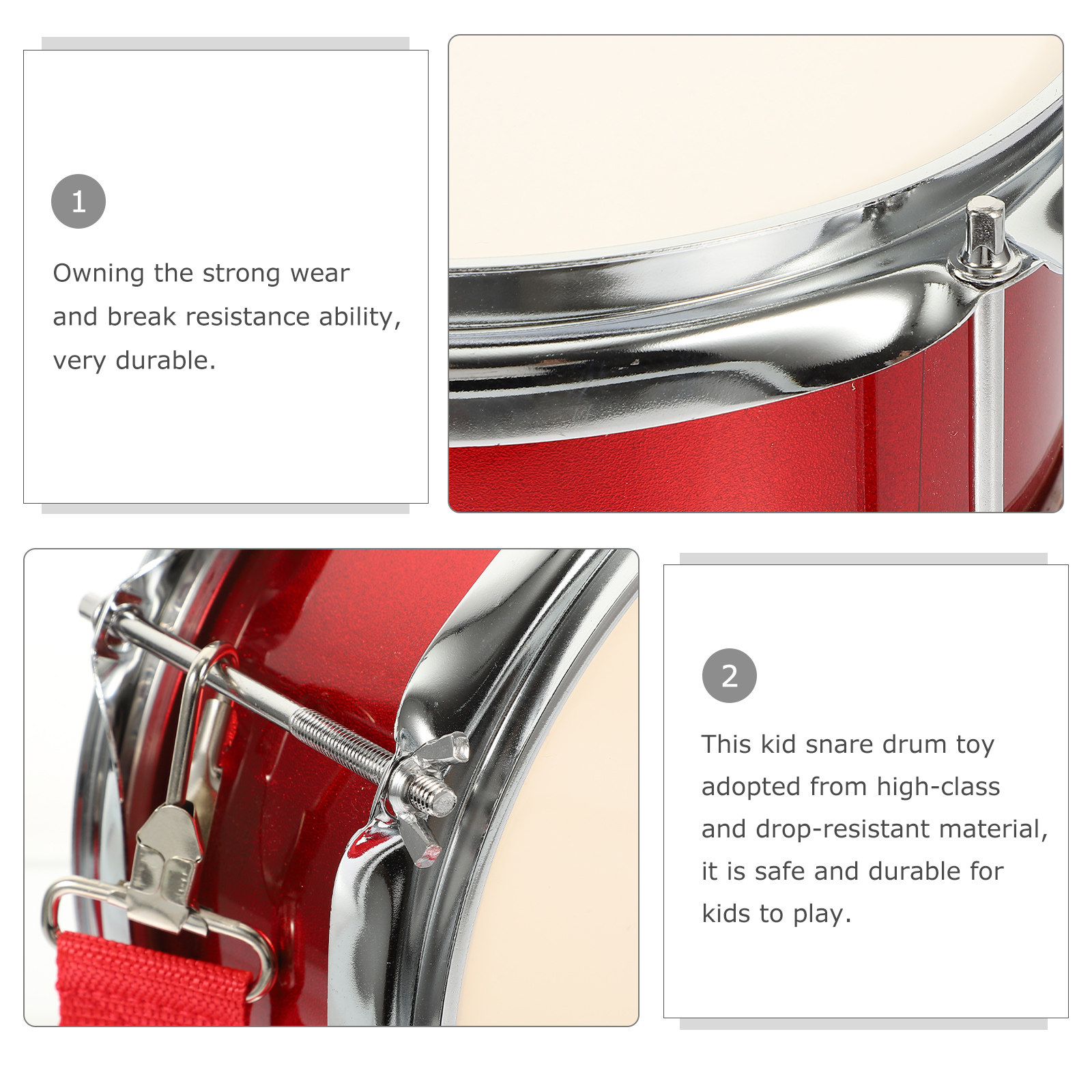 1Set Kids Snare Drum Metal Per - Musical Instrument Percussion recensie en prijs