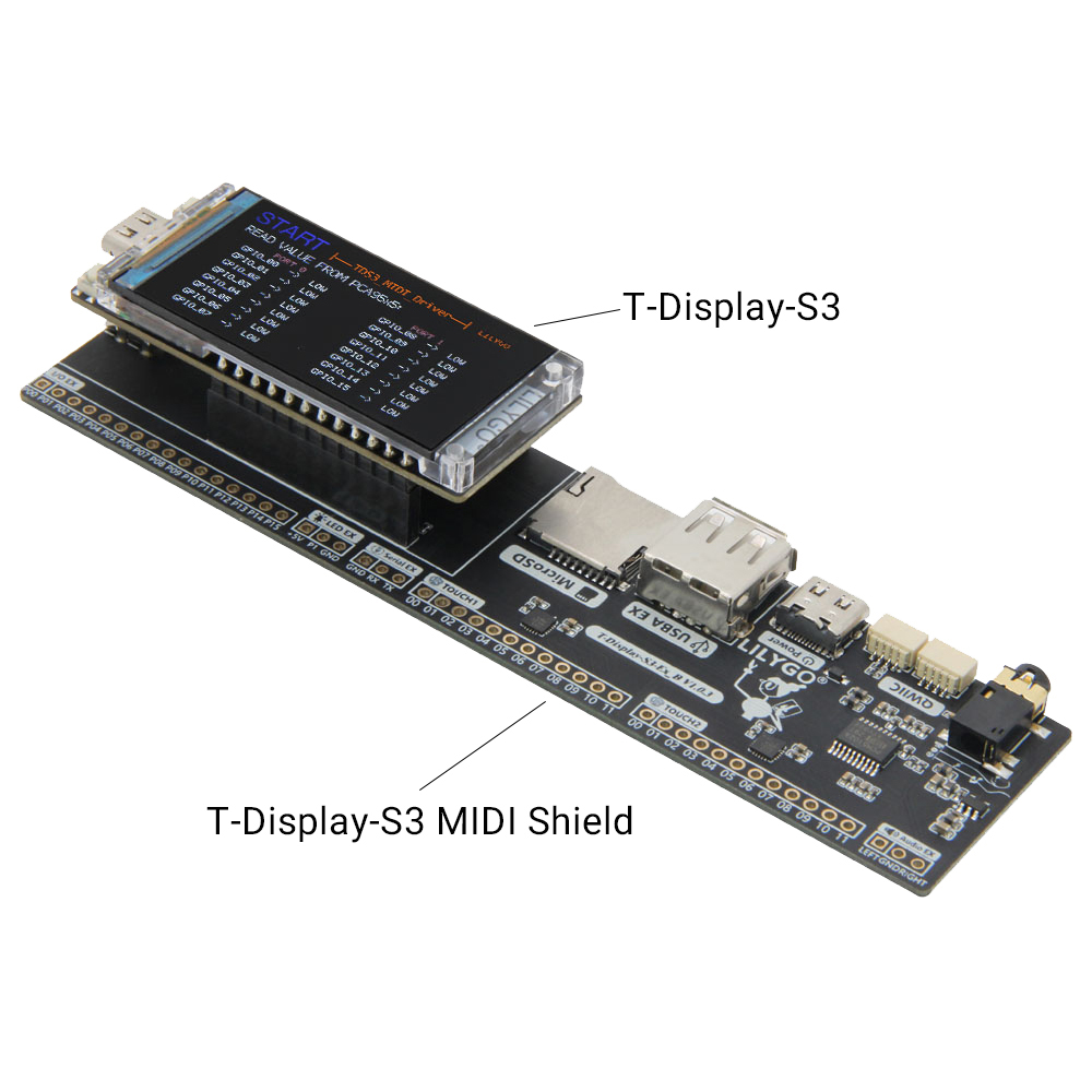 T-Display-S3 MIDI Shield Devel - Musical Instrument Digital Interface (Midi) recensie en prijs