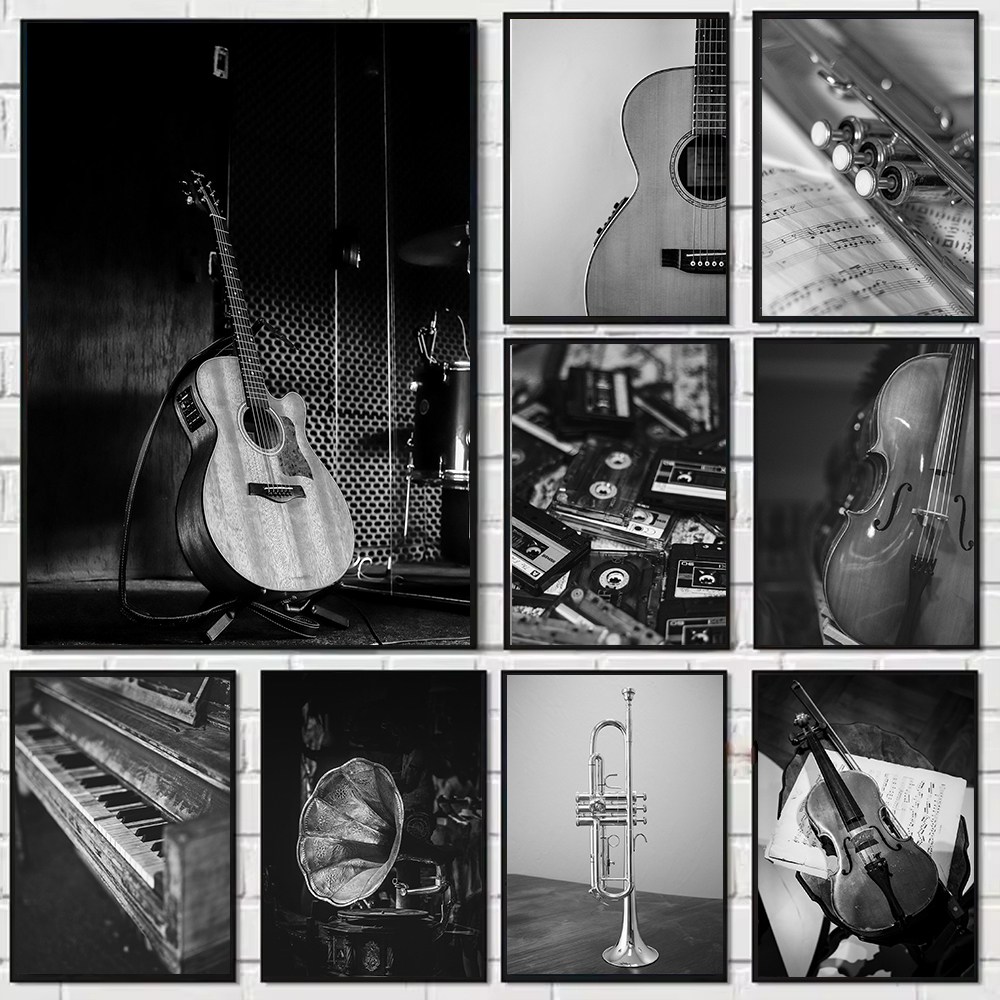 (No frame)Black and White Phot - Musical Instrument Trumpet recensie en prijs