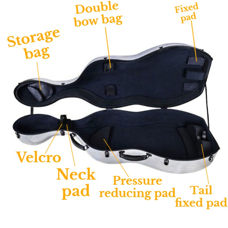 4/4 Carbon Fiber Cello Case Sc - Musical Instrument Cello recensie en prijs