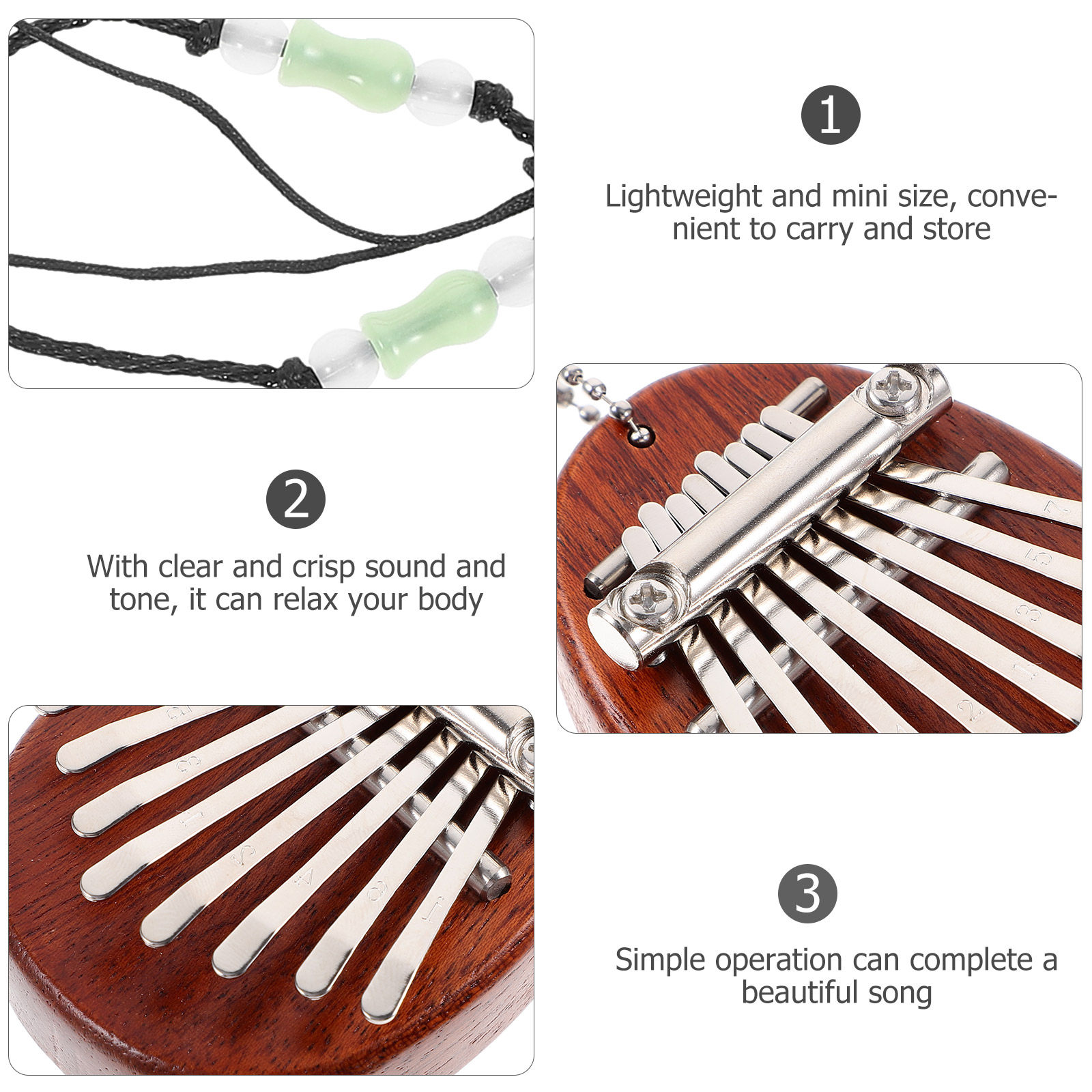 1Set Kalimba Mini 8 Keys Thumb - Musical Instrument Percussion recensie en prijs