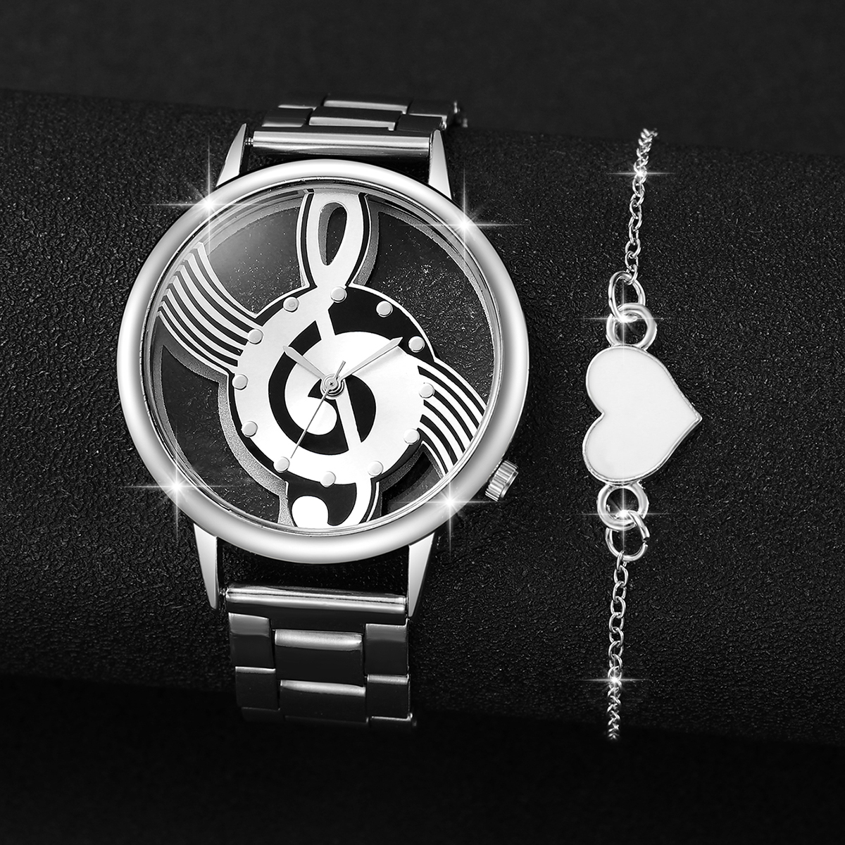 2PCS/Set Fashion Women's Watch - Musical Instrument Jewelry recensie en prijs
