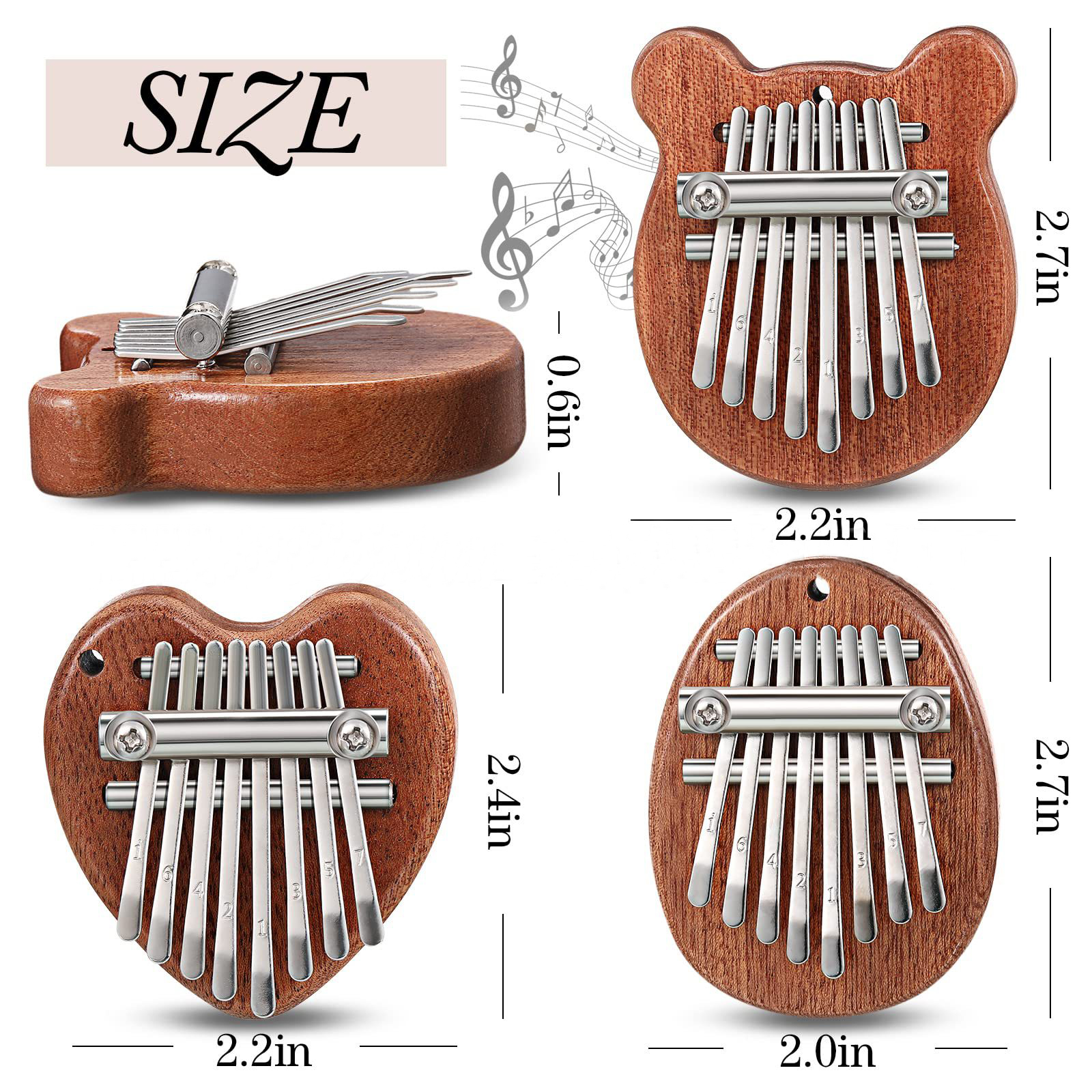 8 Keys Mini Kalimba Wooden Thu - A Musical Instrument With Keys recensie en prijs