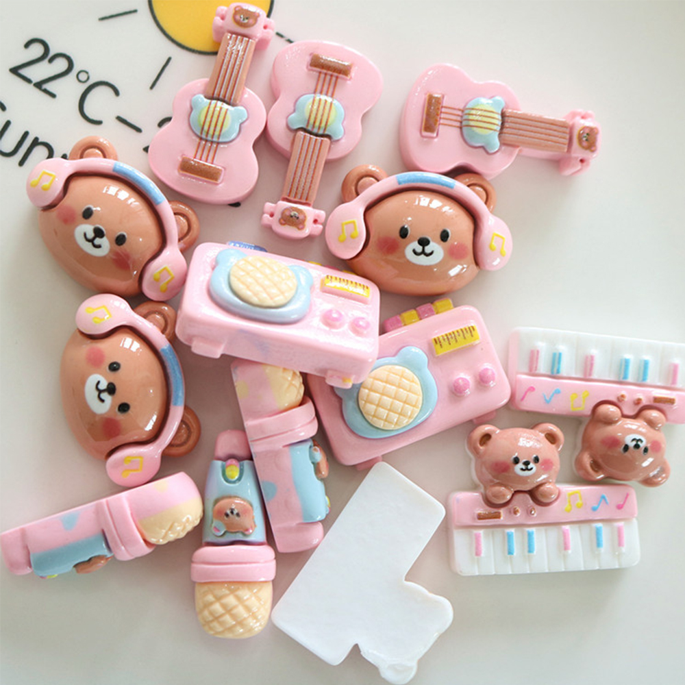 10PCS Shiny Bear Musical Instr - Musical Instrument Jewelry recensie en prijs