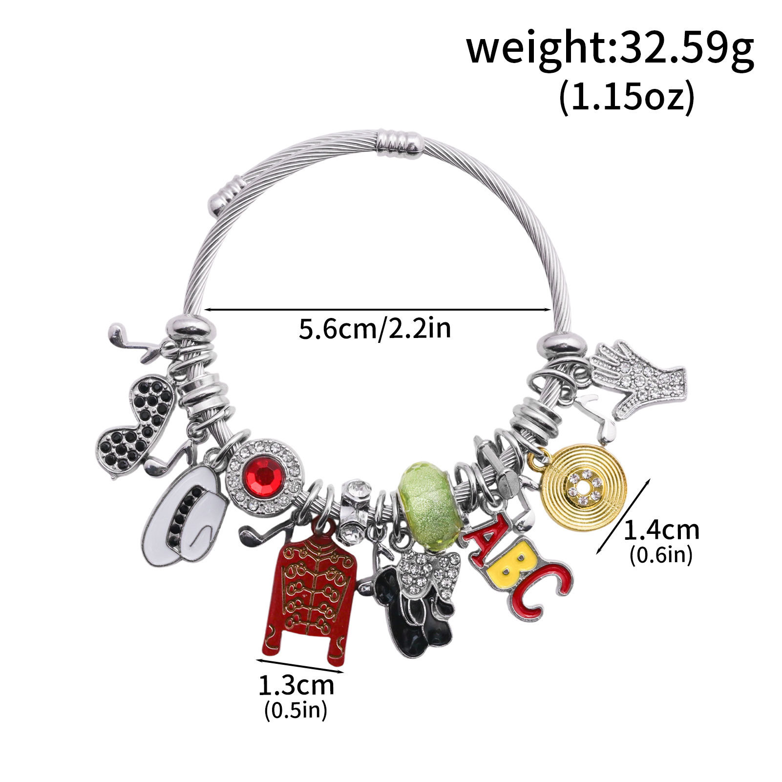 Michael Jackson Music Charm Br - Musical Instrument Jewelry recensie en prijs