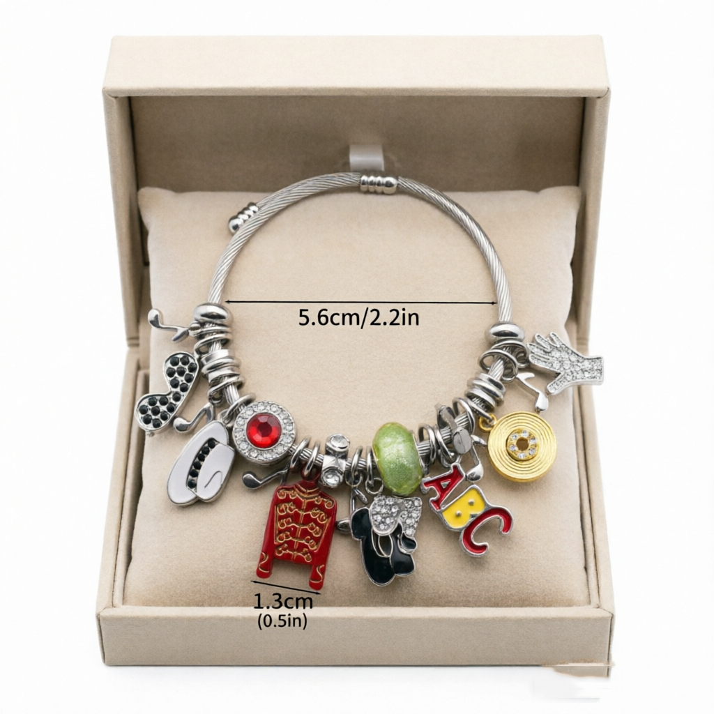 Michael Jackson Music Charm Br - Musical Instrument Jewelry recensie en prijs