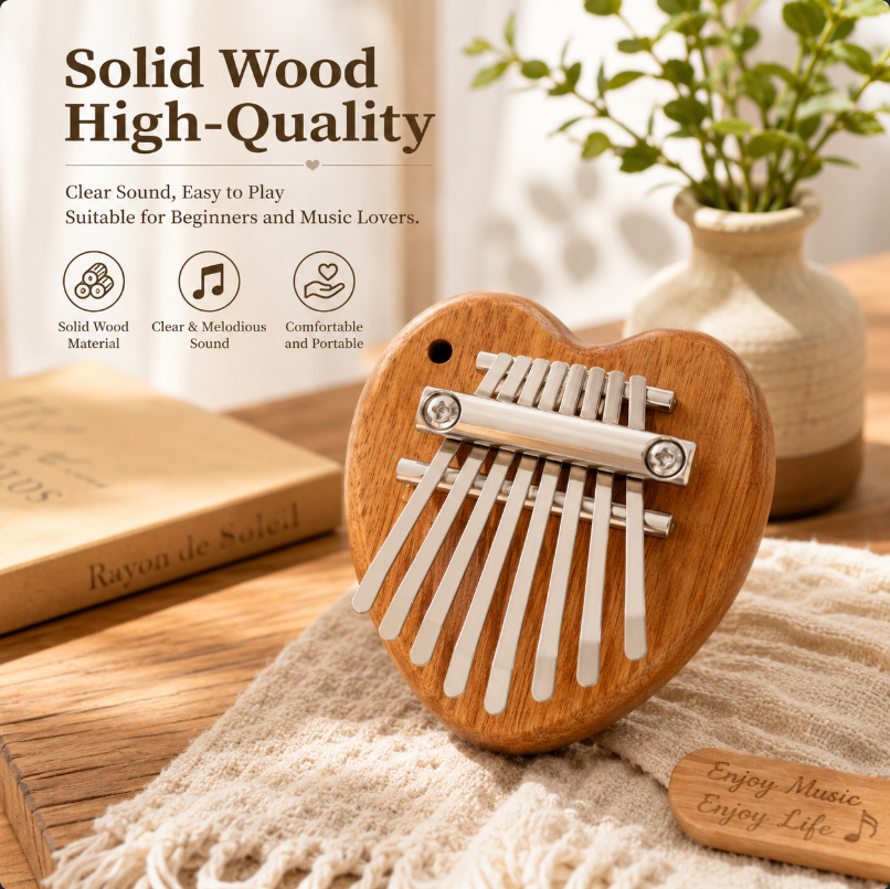 8 Keys Mini Kalimba Wooden Thu - A Musical Instrument With Keys recensie en prijs