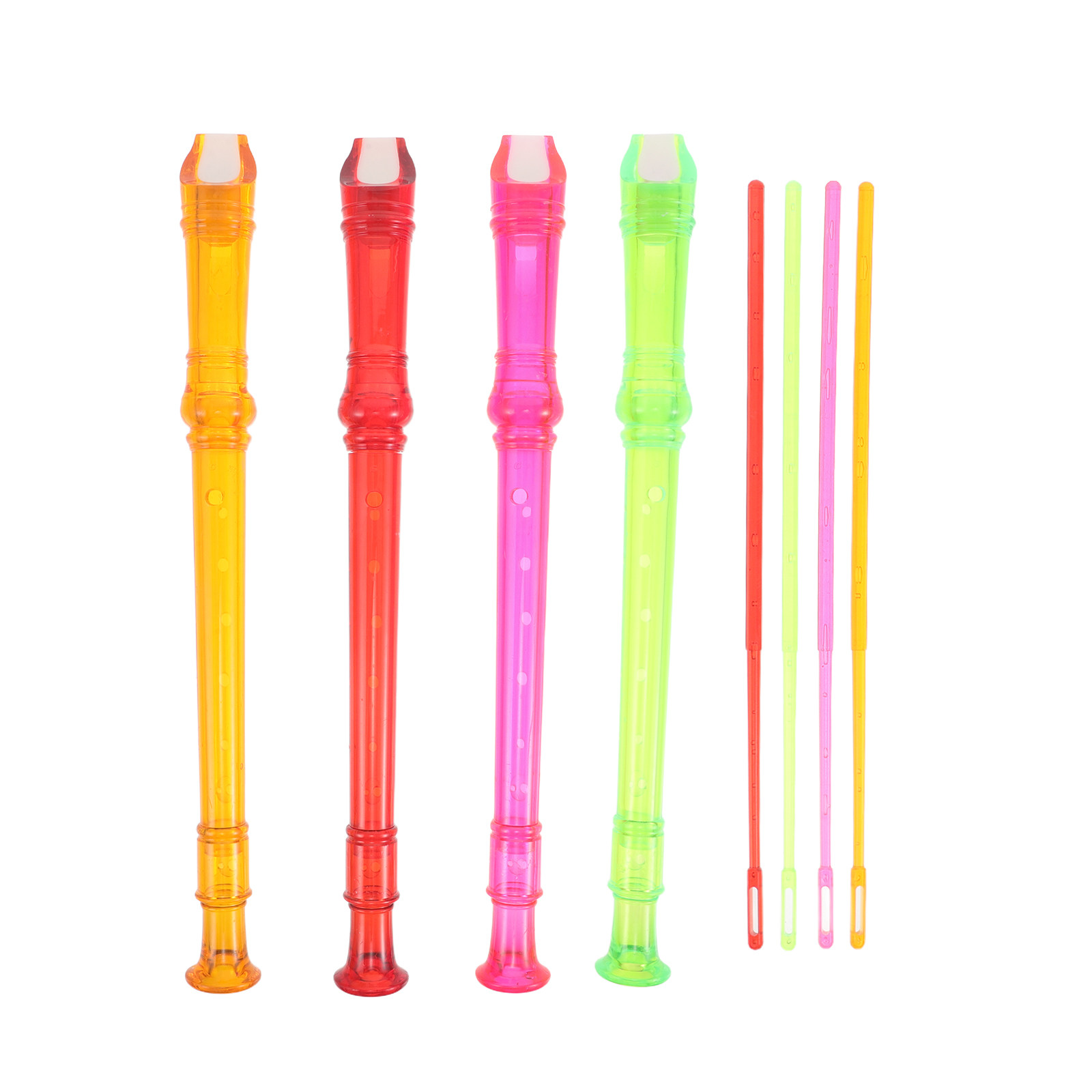4Pcs Vibrant Transparent Sopra - Soprano Recorder Plastic recensie en prijs