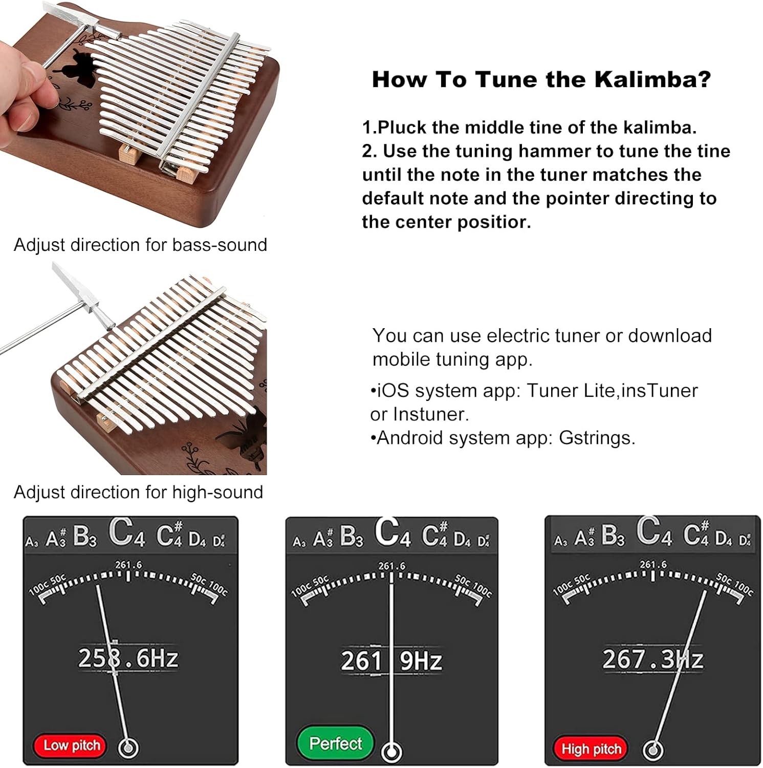 Kalimba 21 Keys Thumb Piano, N - A Musical Instrument With Keys recensie en prijs